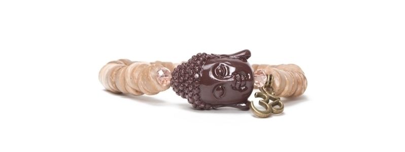 Armband Kokosperlen Buddha