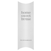 Geschenkverpackung, Kissen, Motiv "Home Sweet Home", 20 cm x 7 cm x 2,4 cm