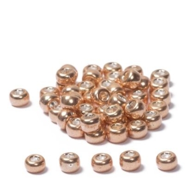 11/0 Miyuki Rocailles beads, round (approx. 2 mm), colour: Yellow/Gold Galvanized, 24 gr.