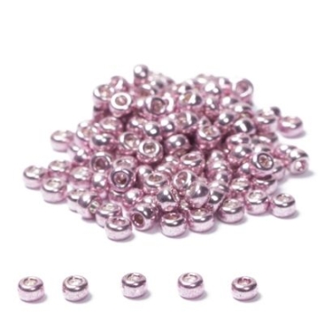 11/0 Perles de rocaille Miyuki, Rondes (environ 2 mm), Couleur : Rose Galvanisé, 23 gr.