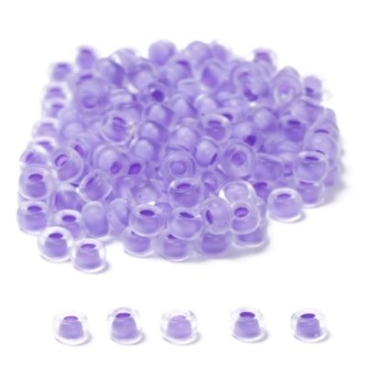 11/0 Miyuki Rocailles beads, Round (approx. 2 mm), Colour: Crystal Semi-Matte Lilac-Lined, 24 gr.