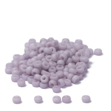 11/0 Perles de rocaille Miyuki, Rondes (environ 2 mm), Couleur : Mauve Fancy Frosted, 24 gr.