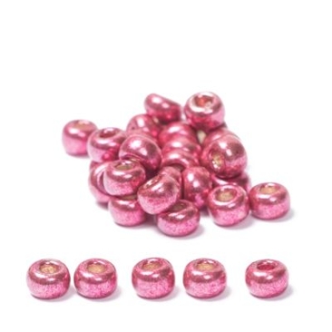 11/0 Miyuki Rocailles beads, round (approx. 2 mm), colour: Magenta Galvanized, 23,5 gr.