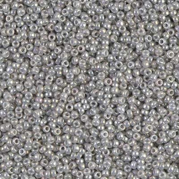 15/0 Miyuki Rocailles Perlen, Rund (ca. 1,5 mm), Farbe: Ceylon Gray, Röhrchen mit ca. 8,2 Gramm