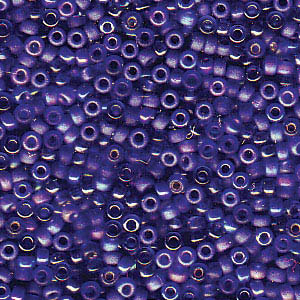 15/0 Miyuki Rocailles kralen, rond (ca. 1,5 mm), kleur: Mix Cobalt Medley, tube met ca. 8,2 gram.