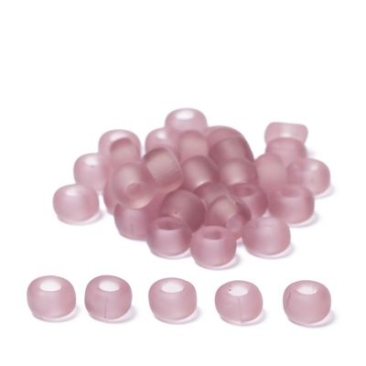 6/0 Miyuki Rocailles beads, round (approx. 4 mm), colour: Smoky Amethyst Matte Transparent, 20 gr.