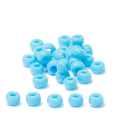6/0 perles de rocaille Miyuki, rondes (environ 4 mm), couleur : Turquoise Blue Opaque, 20 gr.