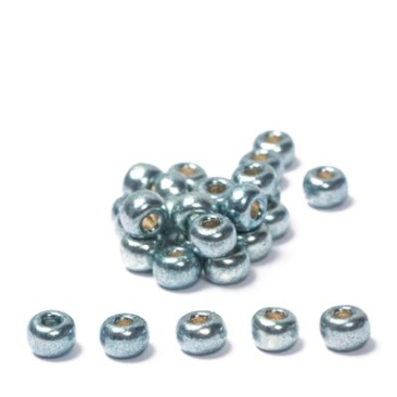 6/0 Miyuki Rocailles beads, round (approx. 4 mm), colour: Dark Seafoam Galvanized, 20 gr.