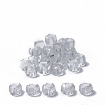 8/0 perles de rocaille Miyuki, rondes (env. 3 mm), couleur : Crystal Transparent, env. 22 gr