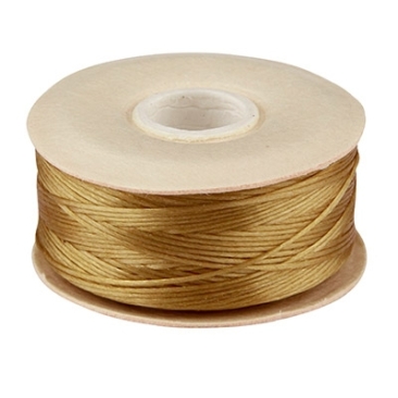 Beadalon Nymo thread D, diameter 0.30 mm, gold-coloured, length 59 metres