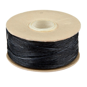 Beadalon Nymo Thread F, diameter 0.35 mm, zwart, lengte 59 meter