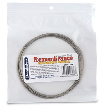 Beadalon Memory-Wire pour colliers, extra-large, argenté, 28,35 grammes (environ 31 tours)