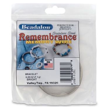 Beadalon Memory-Wire für Armreifen, silberfarben, 7 Gramm (ca. 49 Windungen)