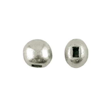 Beadalon end cap for flat memory wire for gluing in, oval 5 x 4 mm, silver-coloured, 10 pcs.