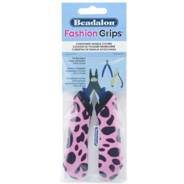 Beadalon Fashion Grips Cheetah Pink medium