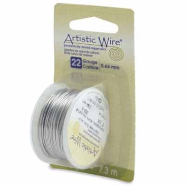 Beadalon Artistic Wire (fil à modeler), 22 Gauge (0,64 mm), acier inoxydable, rouleau de 8 yd (7,3 m)