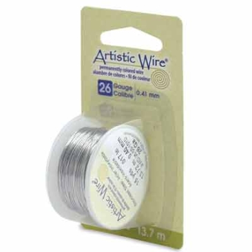 Beadalon Artistic Wire (modelling wire), 26 gauge (0.41 mm), stainless steel, roll with 15 yd (13.7 m)