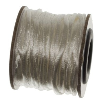 Macramé ribbon, diameter 2 mm, 10 metre roll, white
