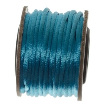 Ruban macramé, diamètre 2 mm, rouleau de 10 mètres, bleu clair