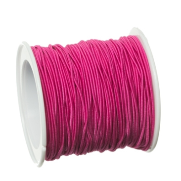 Rubber cord, diameter 1.0 mm, length 20 m, pink