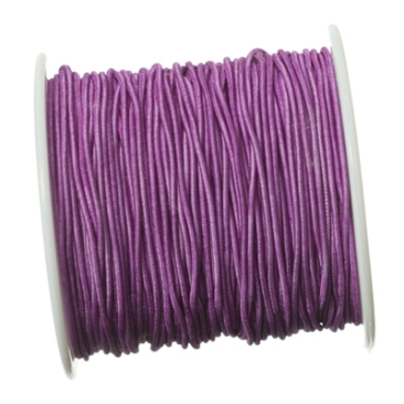Cordon en caoutchouc, diamètre 1,0 mm, longueur 20 m, violet