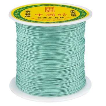Macramé and jewellery ribbon, diameter 0.5 mm, sea green,roll with approx. 137 m (150 yards)