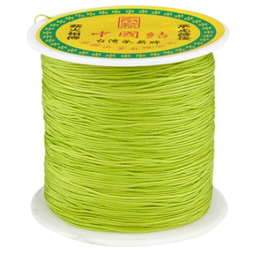 Macramé and jewellery ribbon, diameter 0.5 mm, light green,roll with approx. 137 m (150 yards)