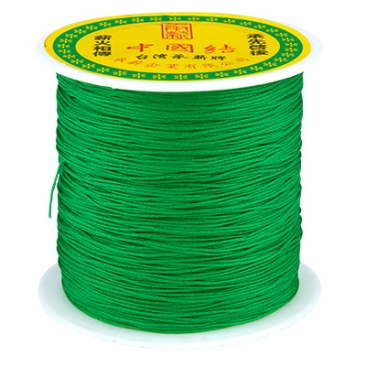 Macramé and jewellery ribbon, diameter 0.5 mm, green,roll with approx. 137 m (150 yards)