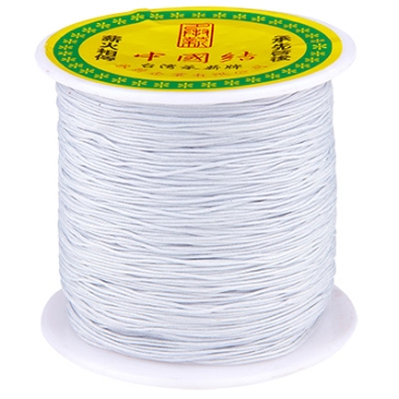 Macramé and jewellery ribbon, diameter 0.5 mm, light grey,roll with approx. 137 m (150 yards)