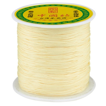 Macramé and jewellery ribbon, diameter 0.5 mm, lemon yellow,roll with approx. 137 m (150 yards)