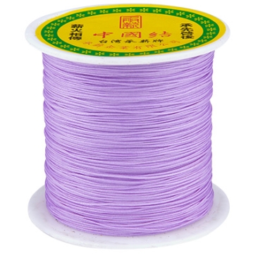 Macramé and jewellery ribbon, diameter 0.5 mm, lilac,roll with approx. 137 m (150 yards)