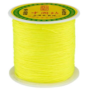 Macramé and jewellery ribbon, diameter 0.5 mm, yellow,roll with approx. 137 m (150 yards)