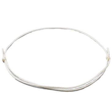 Armband mit Schiebeknoten aus Schnur, Farbe: Weiß, einstellbare Größe: 50 bis 90 mm