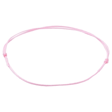 Armband mit Schiebeknoten aus Schnur, Farbe:: Rosa, einstellbare Größe: 50 bis 90 mm