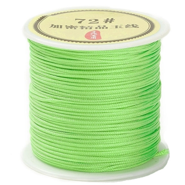 Nylonband für Makramee, Durchmesser 0,8 mm, Rolle mit 45 m, Farbe: Hellgrün