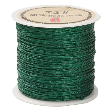 Nylonband für Makramee, Durchmesser 0,8 mm, Rolle mit 45 m, Farbe: Dunkelgrün