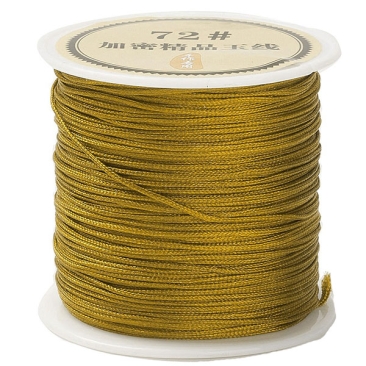 Nylonband für Makramee, Durchmesser 0,8 mm, Rolle mit 45 m, Farbe: Olivgrün