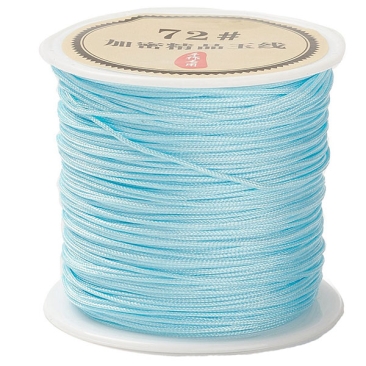 Nylonband für Makramee, Durchmesser 0,8 mm, Rolle mit 45 m, Farbe: Hellblau
