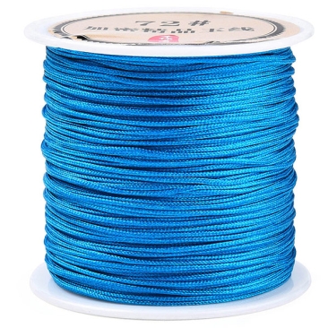 Nylonband für Makramee, Durchmesser 0,8 mm, Rolle mit 45 m, Farbe: Türkisblau
