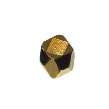 CM perle métallique polygonale, 2,5 x 3,5 mm, doré