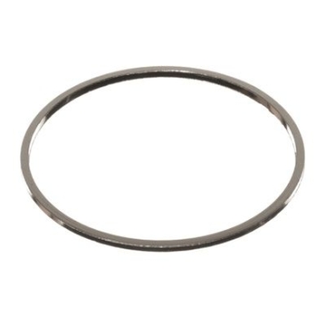 CM metal pendant circle, 25 x 1 mm, silver-coloured