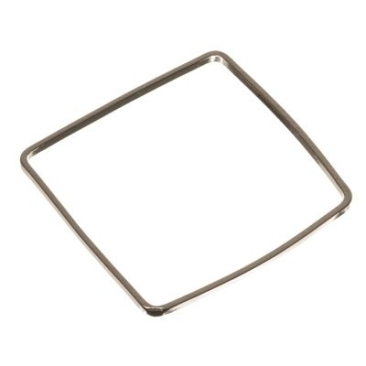 CM Pendentif métal carré, 20 x 20 mm, argenté