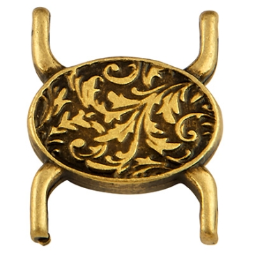 Bekken Vouves-Delica connector, antiek bronskleurig