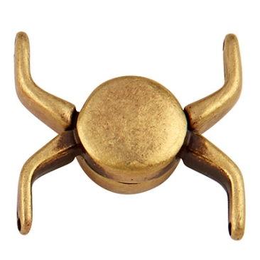 Cymbal Magnetic Closure KissAmos for Delica Beads, colour: antique bronze