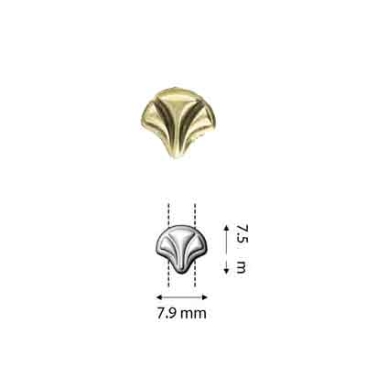Cymbal Maltas Zwischenperle für Ginko Beads, ca.7,5 x 7,9 mm, bronzefarben