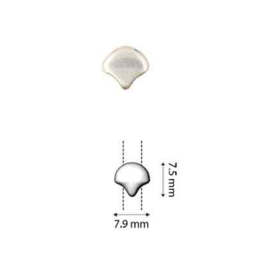 Cymbal Pigi Zwischenperle für Ginko Beads, ca. 7,9 x 7,5 mm, versilbert