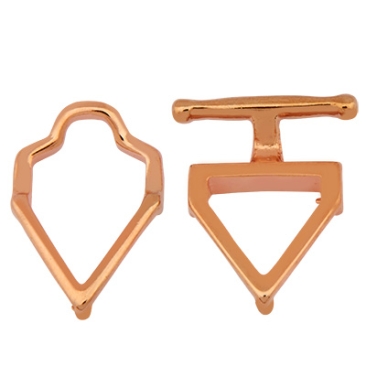 Cymbal toggle fastener Samaria for Delica beads , colour: rose gold plated