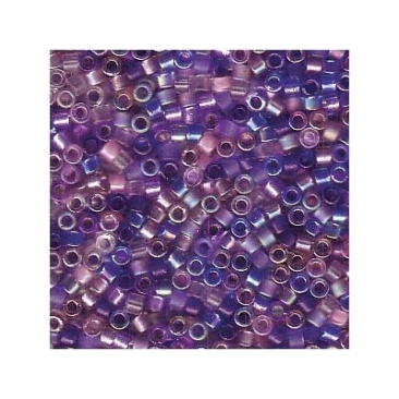 11/0 Miyuki Delica Perlen, Zylinder (1,8 x 1,3 mm), Farbe: mix lilacs, ca. 7,2 gr