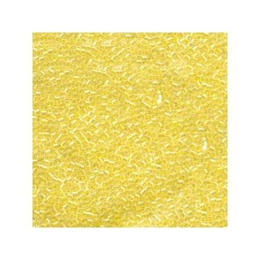 11/0 Miyuki Delica beads, cylinder (1,8 x 1,3 mm), colour: lined pale yellow, approx. 7,2 gr