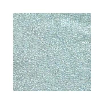 11/0 Miyuki Delica Perlen, Zylinder (1,8 x 1,3 mm), Farbe: lined lt aqua AB, ca. 7,2 gr